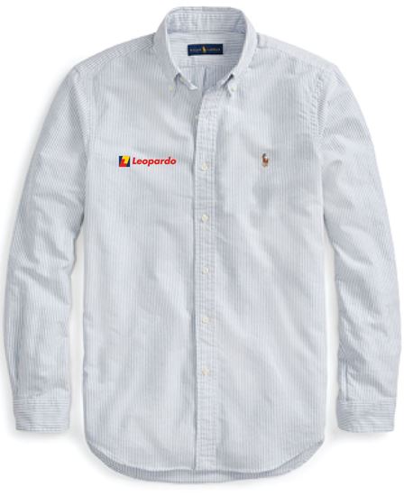 Picture of Men's Polo Ralph Lauren Core-Fit Oxford Shirt (Blue/White Stripe)