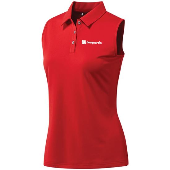 Picture of Women's Adidas Performance Sleeveless Polo (Red)