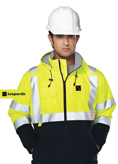 Picture of Safety Windproof/Water Resistant Jacket (Gray/Safety Yellow)