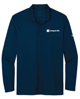 Picture of Men's Nike Dri-Fit Micro Pique Long Sleeve Polo (Navy)