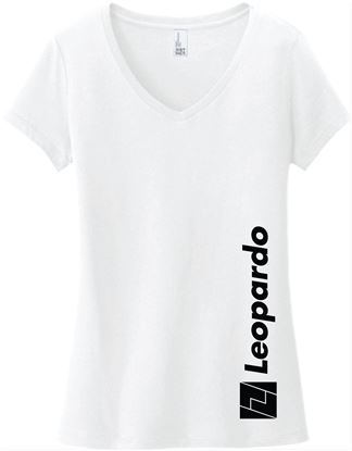 Picture of Women's V-Neck Ringspun Cotton T-Shirt (White)