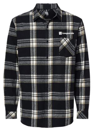 Picture of Men's Open Pocket Flannel Shirt (Black/Ecru)