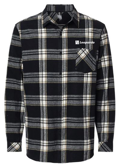 Picture of Men's Open Pocket Flannel Shirt (Black/Ecru)