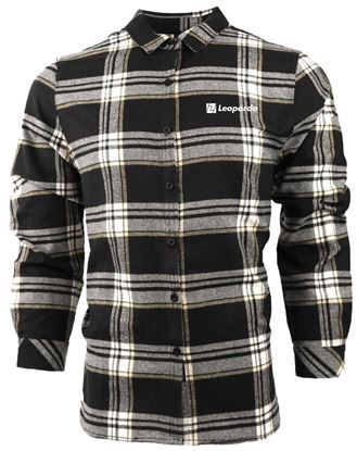 Picture of Women's Open Pocket Flannel Shirt (Black/Ecru)