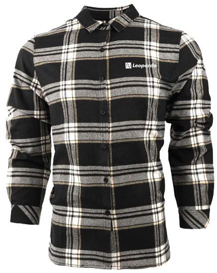 Picture of Women's Open Pocket Flannel Shirt (Black/Ecru)