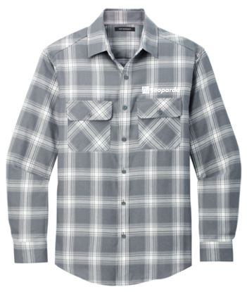 Picture of Men's Plaid Flannel Shirt (Grey/Cream)