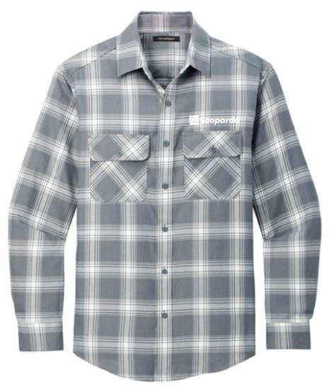 Picture of Men's Plaid Flannel Shirt (Grey/Cream)