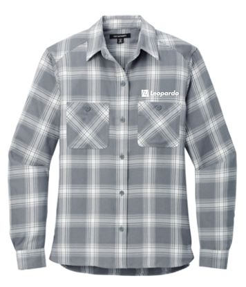 Picture of Women's Plaid Flannel Shirt  (Grey/Cream)
