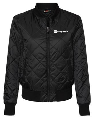 Picture of Women's Quilted Packable Bomber Jacket (Black)