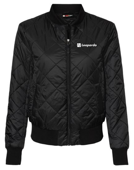 Picture of Women's Quilted Packable Bomber Jacket (Black)